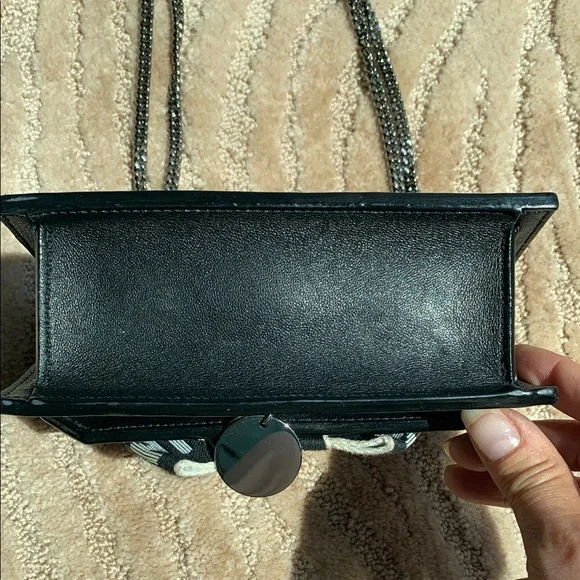 Jimmy Choo Black and White Graphic Crossbody Bag
